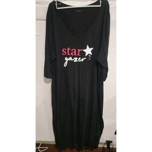 Avenue Body Long Nightgown Night Shirt Star Gazer  3/4 Sleeve Women's Plus 26/28